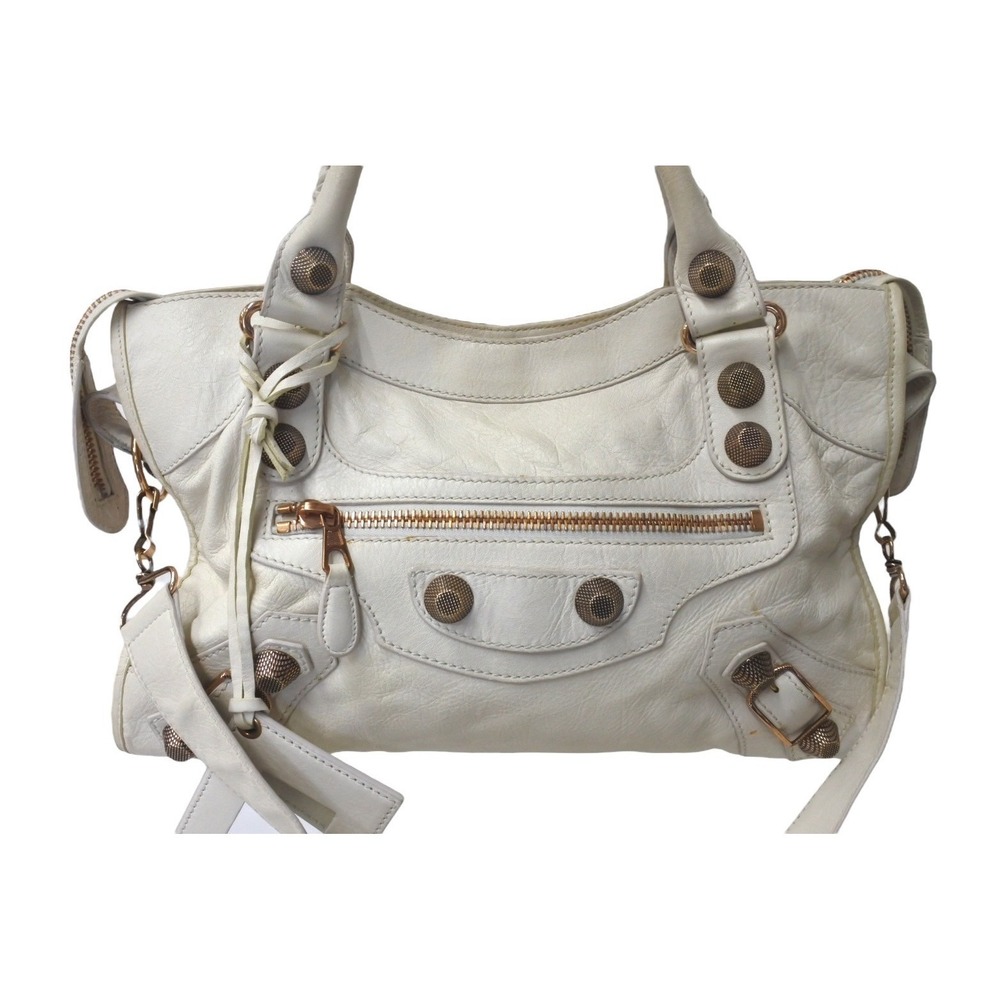 BALENCIAGA The Giant City Handbag White Calfskin - Picture 2 of 10